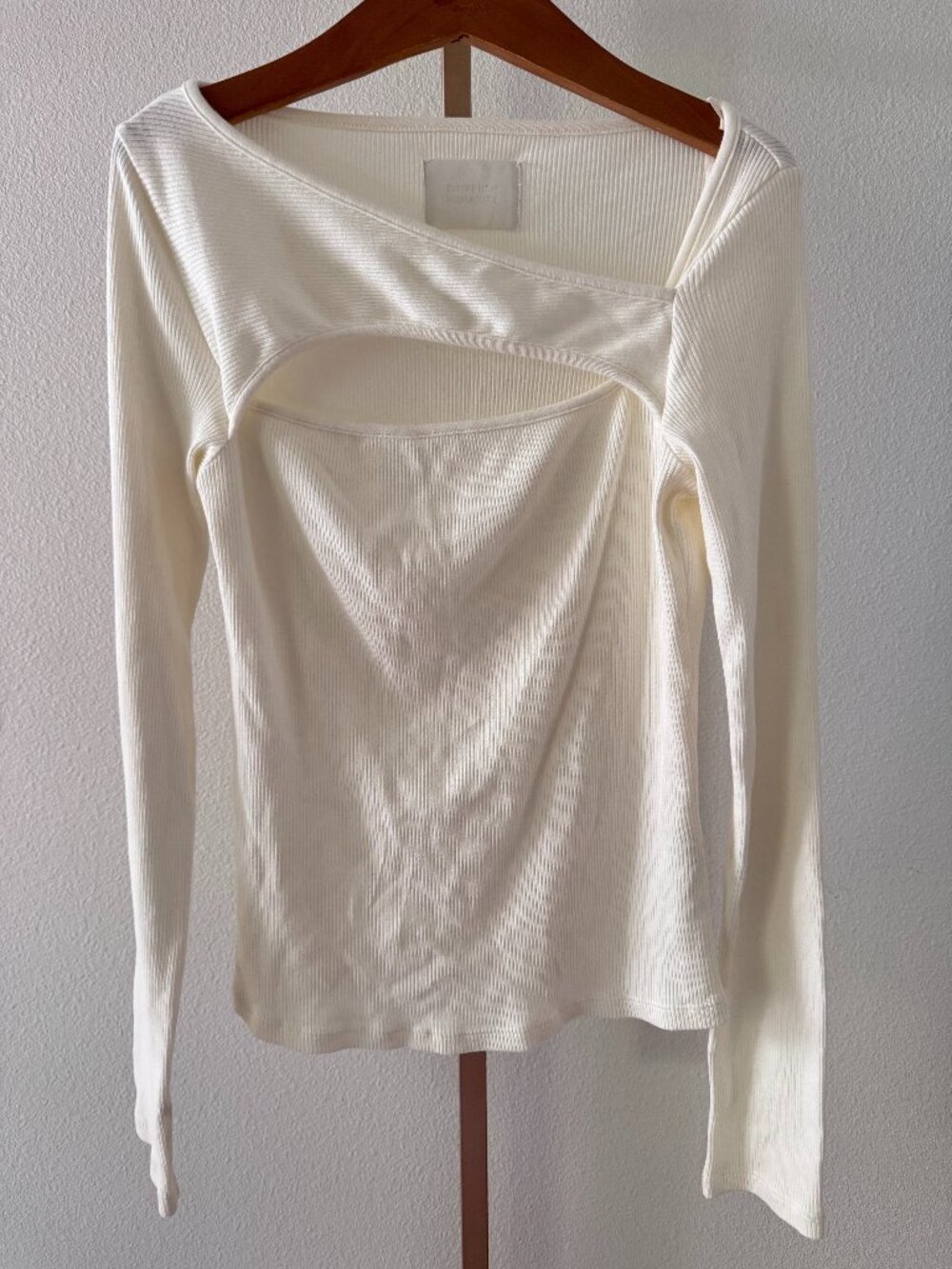 Citizens of Humanity Iris Long Sleeve Tee Off White Women's Large NWOT